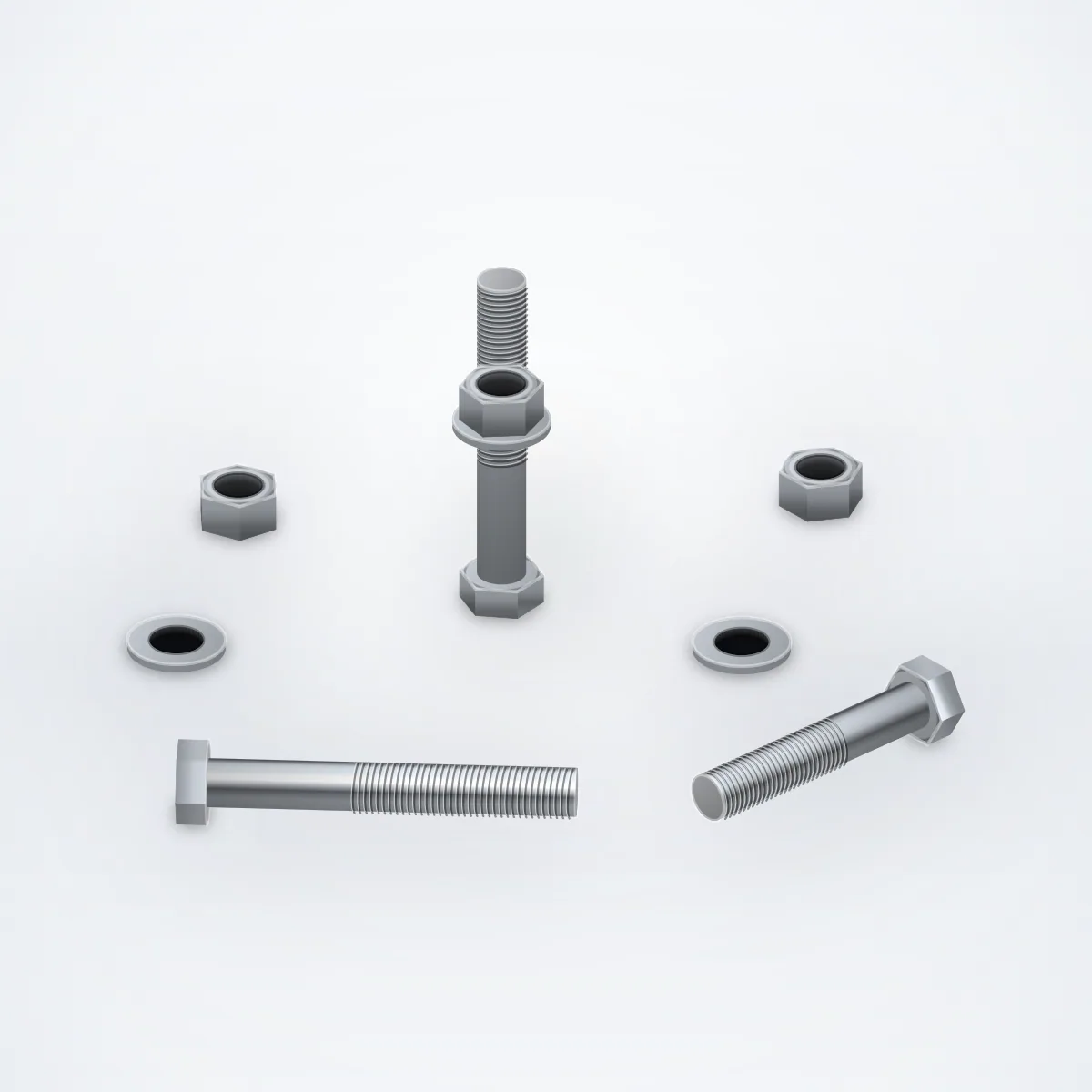Baut & Mur Hex Grade 8.8 Galvanis
